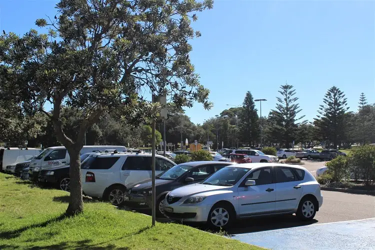 Car park at Maroubra Beach.