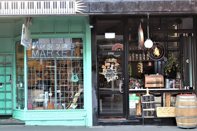 Shops on King Street, Newtown in Sydney.