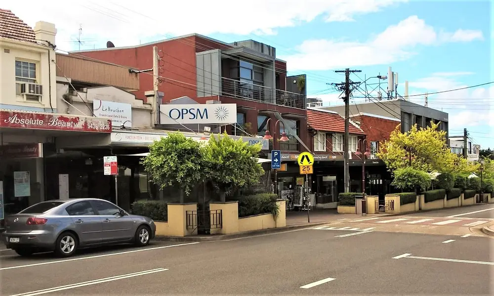 Shops in Crows Nest, a Lower North Shore suburb in Sydney.