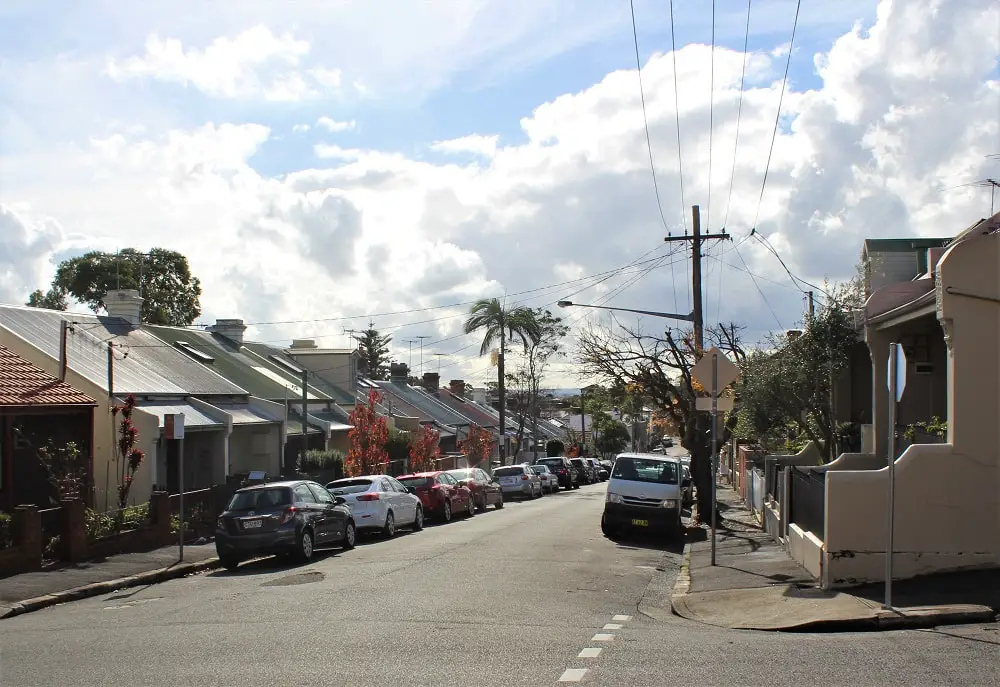 Tiny houses in Leichhardt, Sydney.