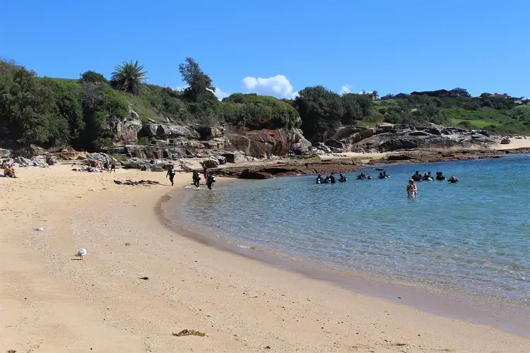 Scuba diving lesson at Little Bay Beach, Sydney, Australia.