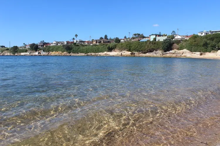 Clear water at SYdney's Malabar Beach in the Eastern Suburbs.