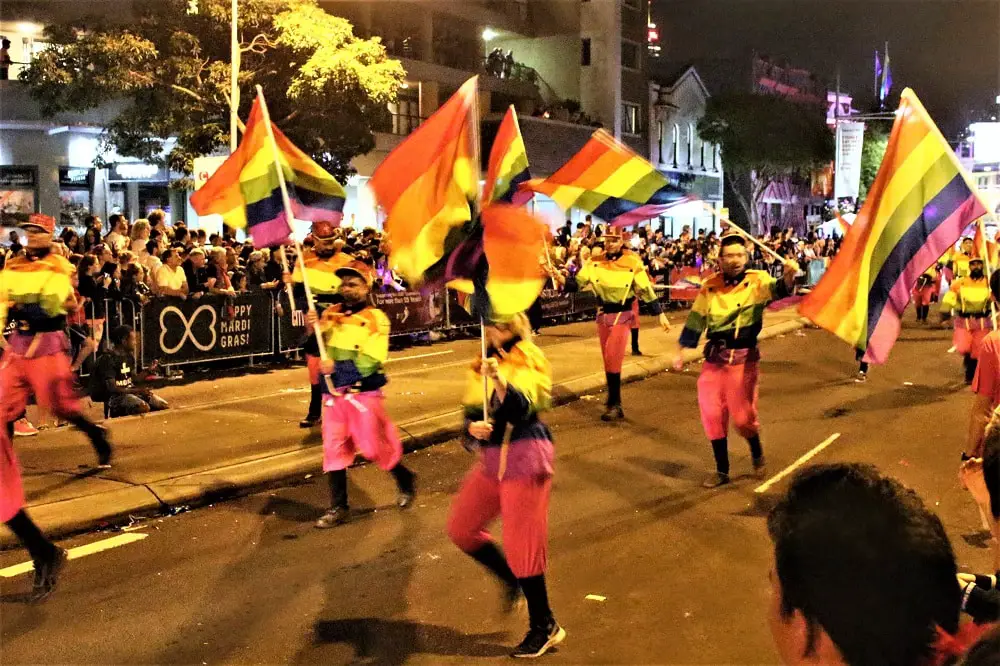 Colourful Mardi Gras Parade in Sydney.