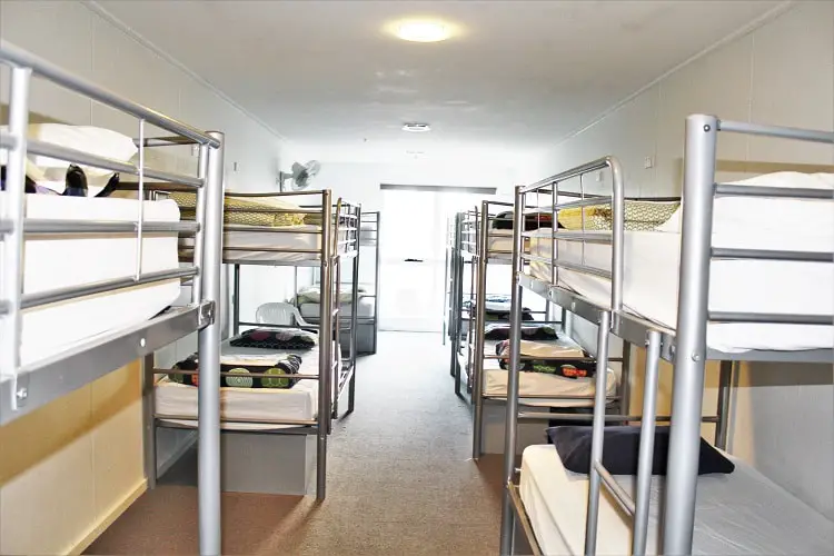 A modern Australian hostel dorm at Phillip Island.