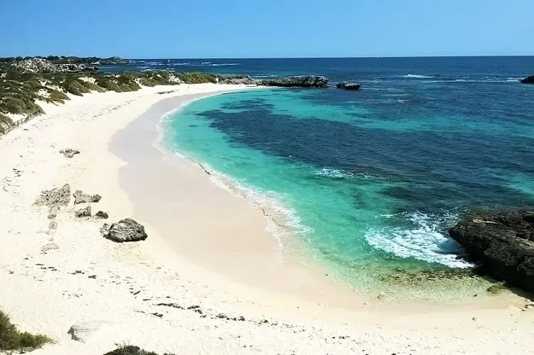 Stunning Pinky Beach on Rottnest Island.