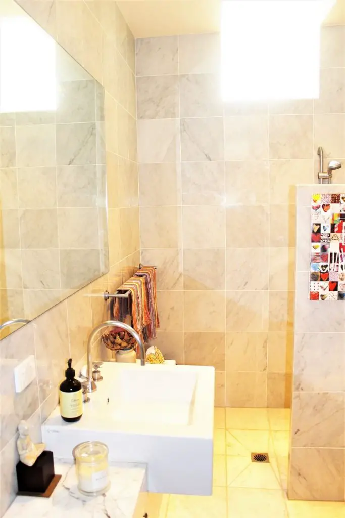 A very fancy bathroom on a luxury house sit in Sydney, Australia.