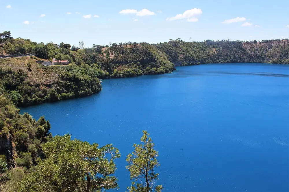  Blue Lake, Mount Gambier in summer, when the water is cobalt blue.