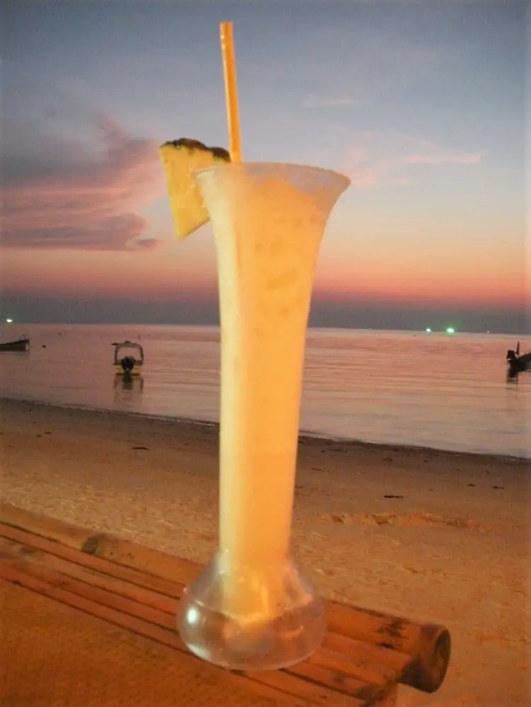 Cocktail on a beach in Thailand.