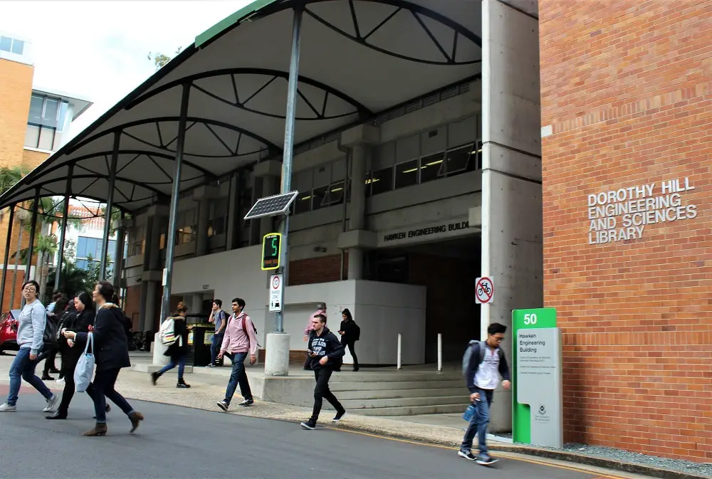 The engineering building at the University of Queensland in a blog post on the differences between university in Australia vs UK.