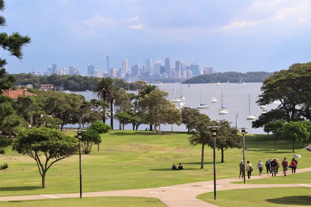Amazing view of Sydney CBD skyline from Robertson Park.