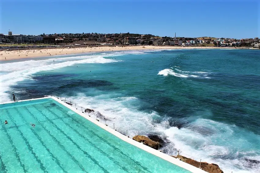 Bondi Beach viewed from Bondi Icebergs.