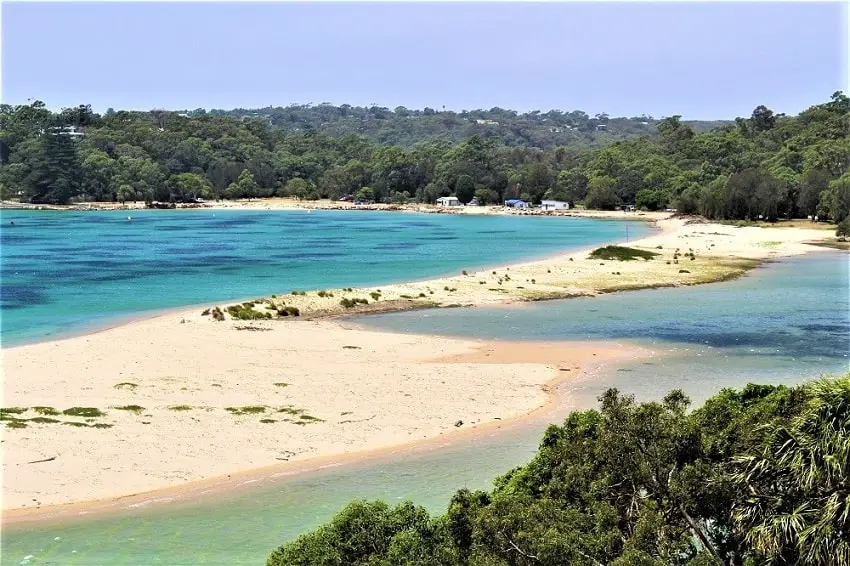 Beautiful view of Bundeena and Bonnie Vale campsite from the walk to Maianbar.