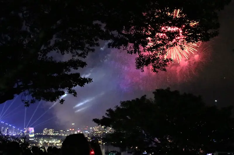 New Year fireworks in Sydney.