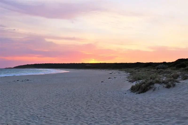 Sunrise at Bunker Bay in WA.