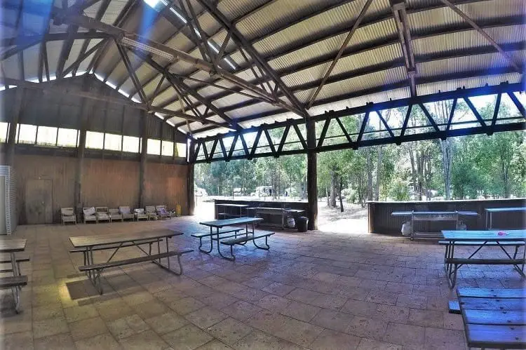 Communal facilities (shed) at RAC Margaret River (Wharncliffe Mill).