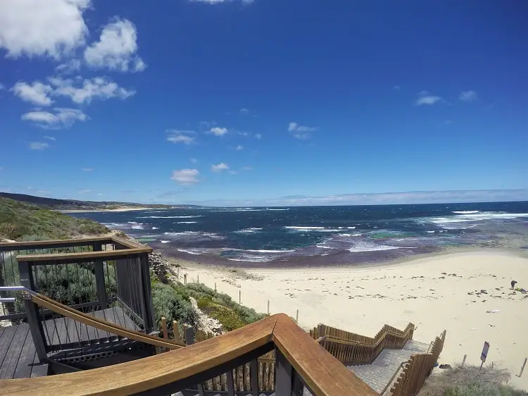 Surfers Point Beach in Margaret River, WA.