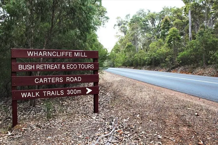 Entrance to RAC camping ground in WA.