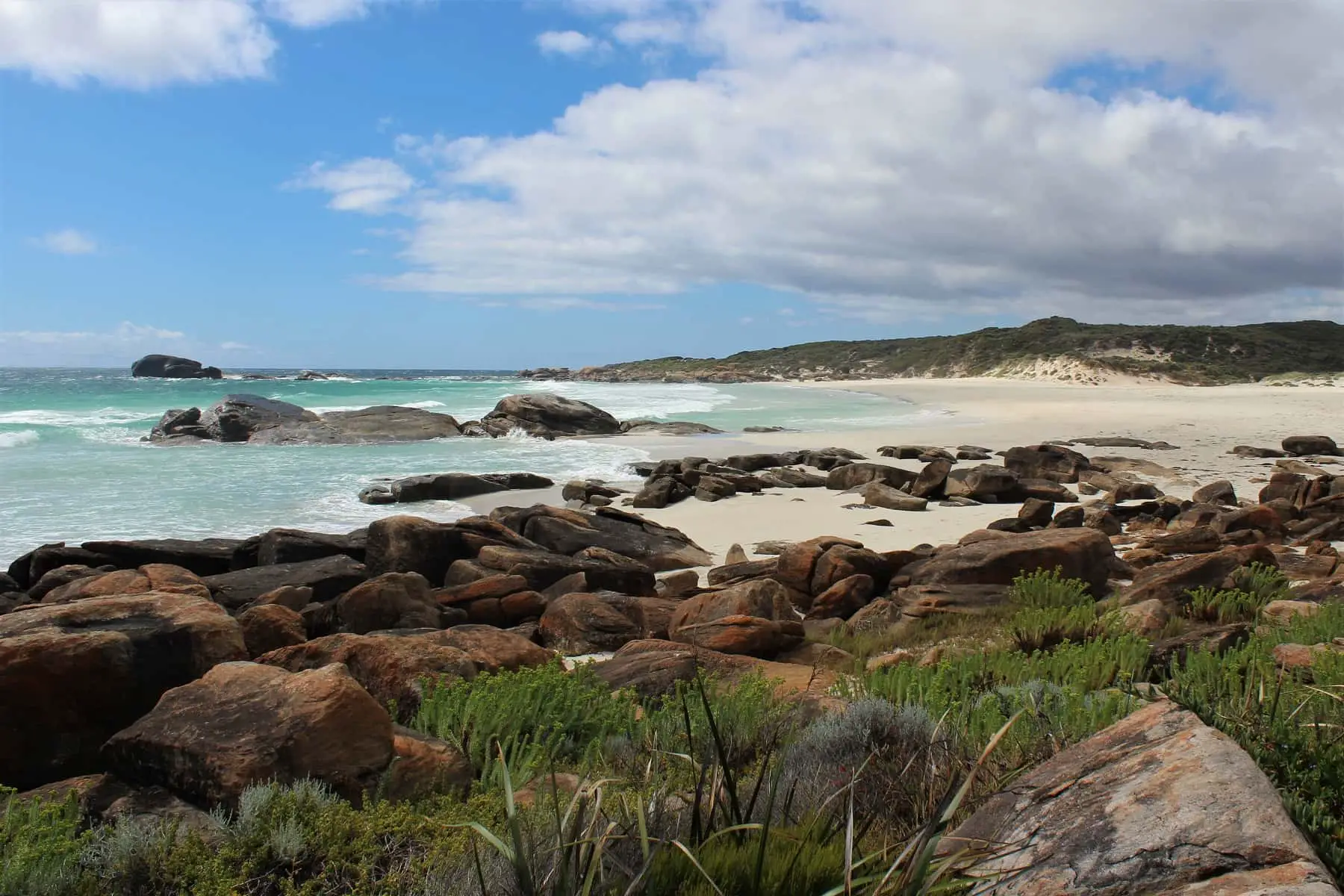 Beacutiful beach and rocks in Margaret River, Australia.