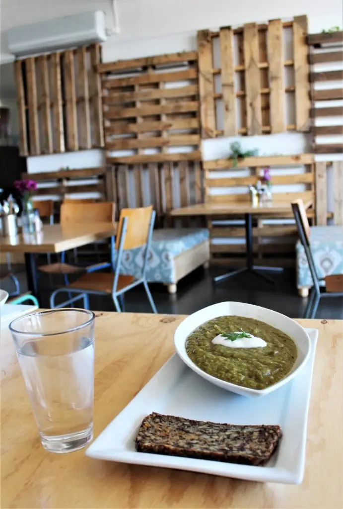 Soup lunch at The Alkaline Cafe in Albany.