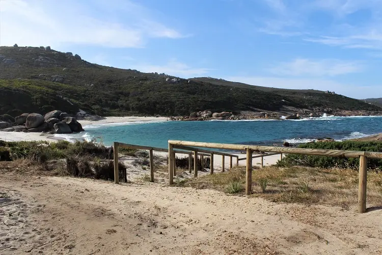 Betty's Beach, near Albany, where you'll find free camping in WA.