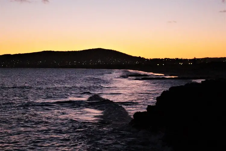 Sunset across the ocean in Albany WA.