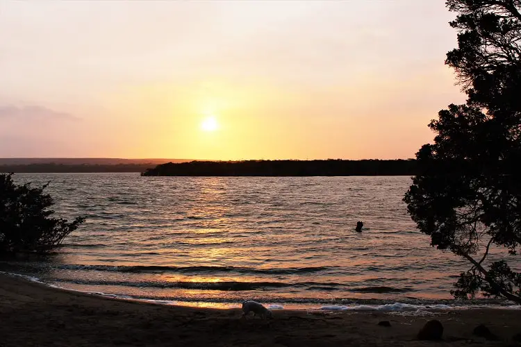 Sunset at a free camp in Western Australia.