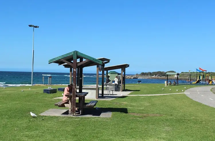 Picnic area at Bellambi Park.