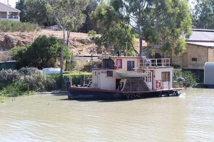 Murray River house boat in South Australia.