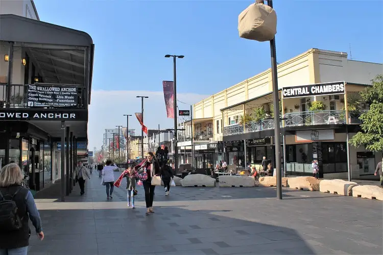 Crown St Mall in Wollongong, Australia.