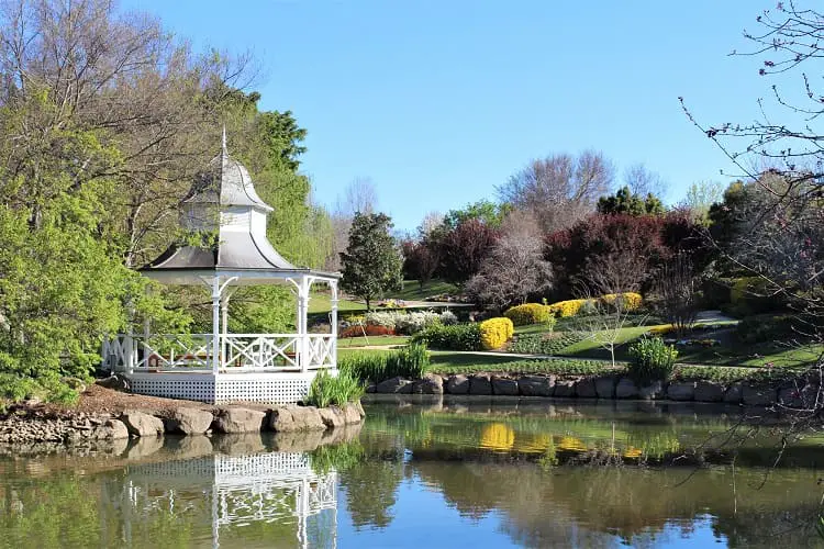 Rotunda on the Hunter Valley Gardens Lake Walk in New South Wales.