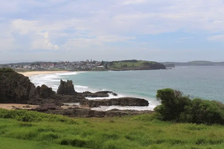 Looking down on Cathedral Rocks in NSW.