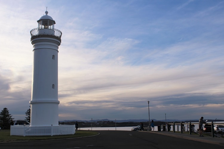 Kiama lighthouse at sunset.