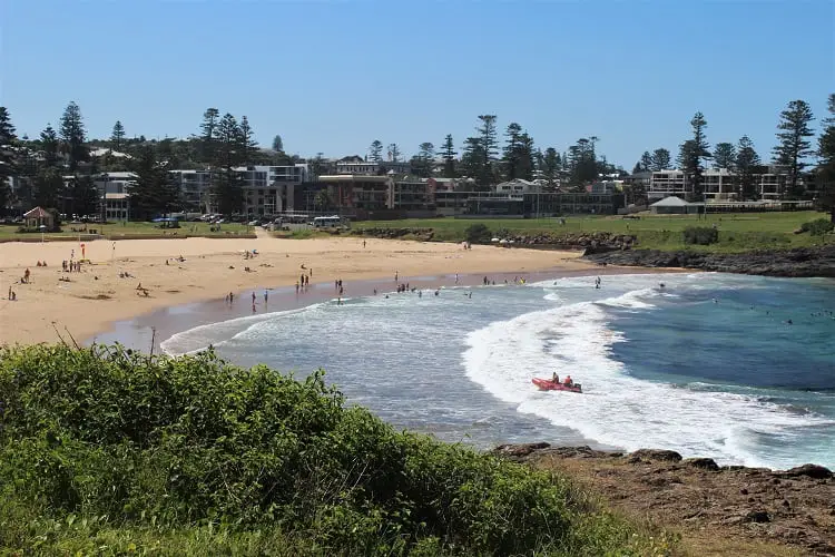 Surf Beach in NSW on a sunny day.
