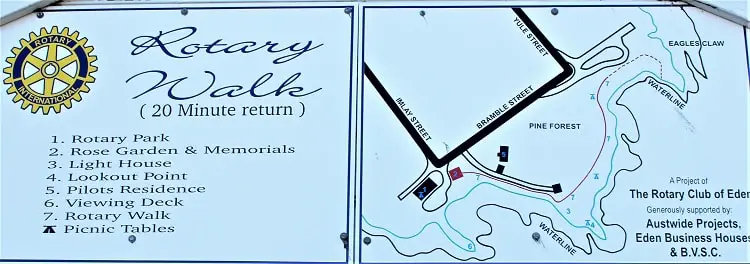 Map of Rotary Park Walk, Eden NSW.