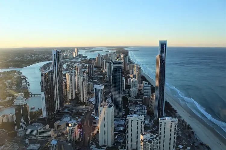 SkyPoint Observation Deck at sunset.