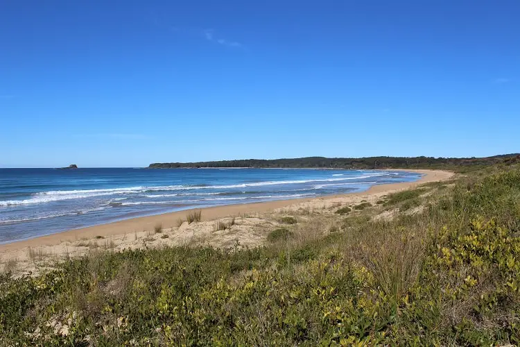 Rugged Durras Beach - one of many Batemans Bay attractions in Murramarang National Park Australia.