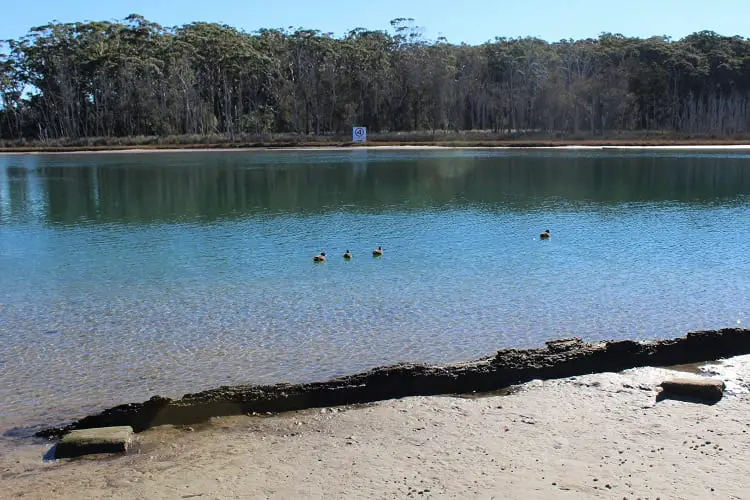 Crystal clear Durras Lake near Batemans Bay Australia.