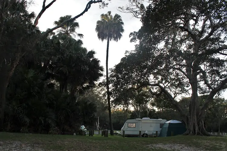 Camping at Mungo Brush NSW.