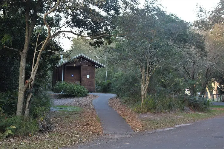 Toilet facilities at Mungo Brush campsite NSW.