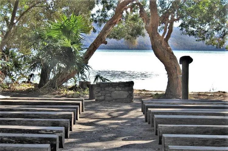 Outdoor chapel at The Green Cathedral, Booti Booti National Park Australia.