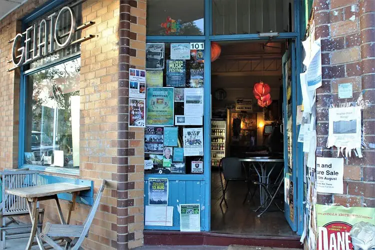 Bellingen Gelato cafe.