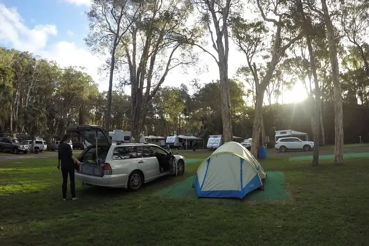 Camping at Sapphire Beach Holiday Park, Coffs Harbour.