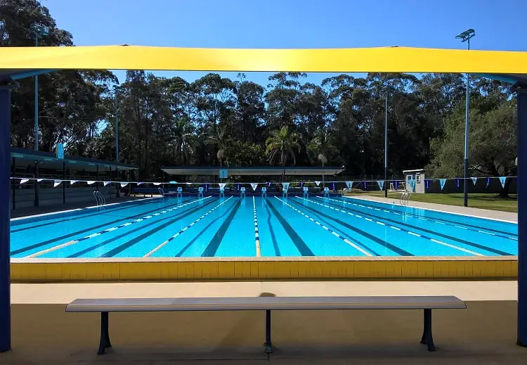 Outdoor pool at Coffs Harbour War Memorial Olympic Pool.