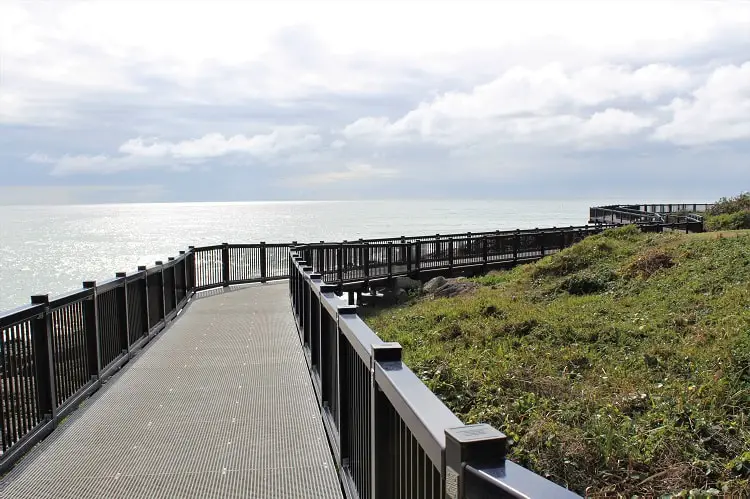 Horseshoe Bay boardwalk and caravan park, Point Briner.