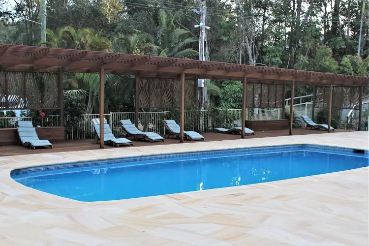 Swimming pool at Sapphire Beach Holiday Park.