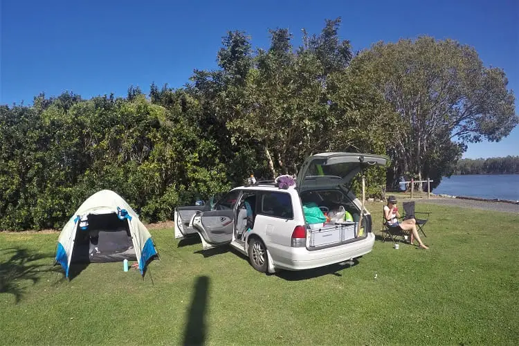 Yamba camping at Fishing Haven Holiday Park.