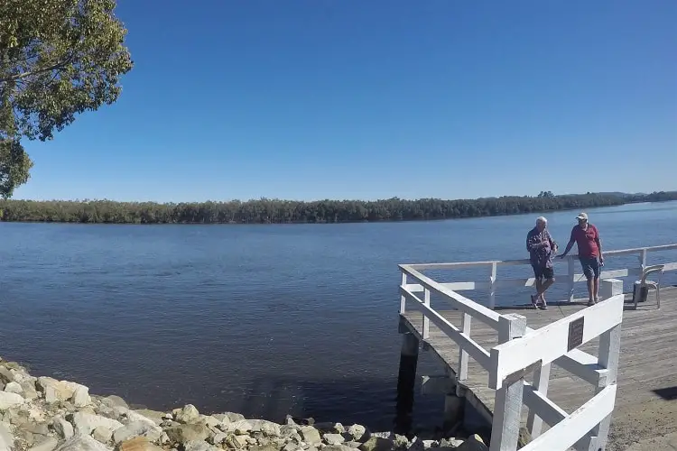 Fishing at Yamba camping ground.