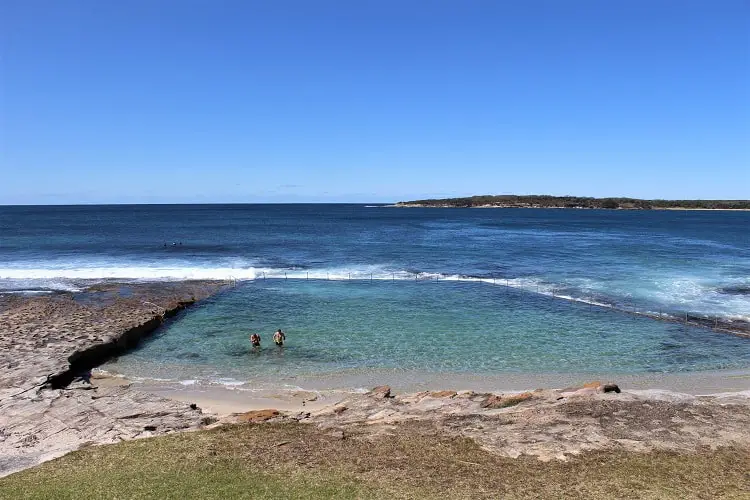 Swimmers at Glaisher Park Rock Pool in Cronulla, Sydney.