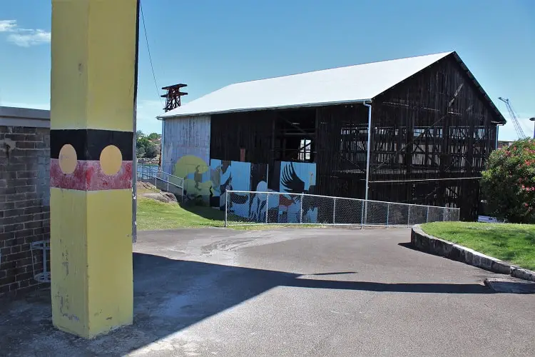 Aboriginal paintings at Cockatoo Island, Sydney Australia.