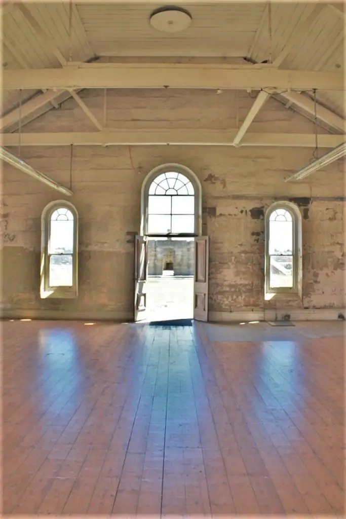 Cockatoo Island mess hall in the convict precinct: once a reformatory for girls.